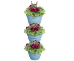 Elho Vibia Campana Vertical Forest Set Of 3 Vintage Blue -Garden Care Shop campana forest