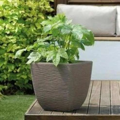 Stewart Garden Cotswold Planter 38cm Square - Dark Brown