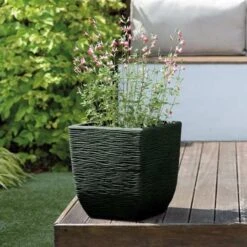 Stewart Garden Cotswold Planter 38cm Square - Marble Green