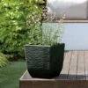 Stewart Garden Cotswold Planter 32cm Square - Marble Green 1 Stewart Garden Cotswold Planter 32cm Square - Marble Green -Garden Care Shop cotswold green 1