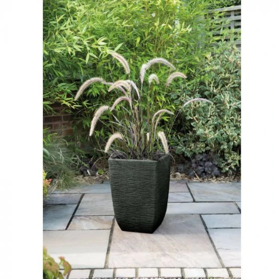 Stewart Garden Cotswold Planter 33cm Tall Square - Marble Green 4 Stewart Garden Cotswold Planter 33cm Tall Square - Marble Green - Image 2