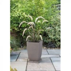 Stewart Garden Cotswold Planter 33cm Tall Square - Dark Brown 5 Stewart Garden Cotswold Planter 33cm Tall Square - Dark Brown -Garden Care Shop cotswpold tall brown 1